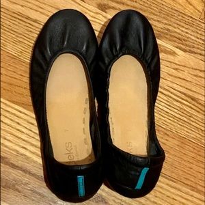 COPY - Classic Full Grain Leather Tieks Matte Black ballet flats in size 7